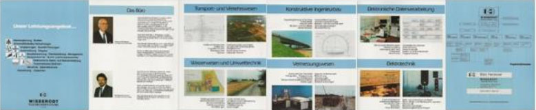 Leistungsangebot, ca. 1975 (blauer Flyer)